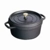 Staub Round Cocotte 5.5QT Black Matte