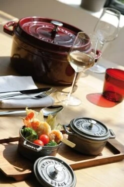 Staub Round Cocotte 9QT Grenadine -Chef Knife Shop 1103087 7