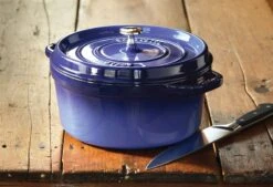 Staub Round Cocotte 9QT Dark Blue -Chef Knife Shop 1103091 5