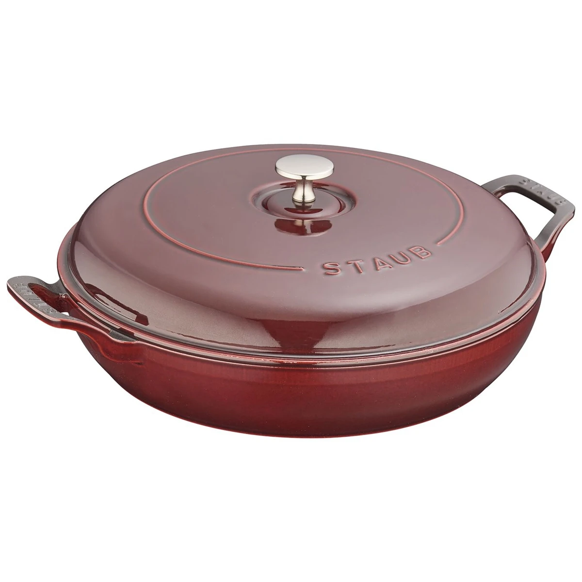 Staub Cast Iron 3.5-qt Braiser - Grenadine 1 Staub Cast Iron 3.5-qt Braiser - Grenadine