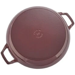 Staub Cast Iron 3.5-qt Braiser - Grenadine 9 Staub Cast Iron 3.5-qt Braiser - Grenadine -Chef Knife Shop 13003087 5