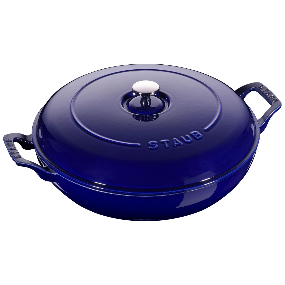 Staub Cast Iron 3.5-qt Braiser - Dark Blue 1 Staub Cast Iron 3.5-qt Braiser - Dark Blue