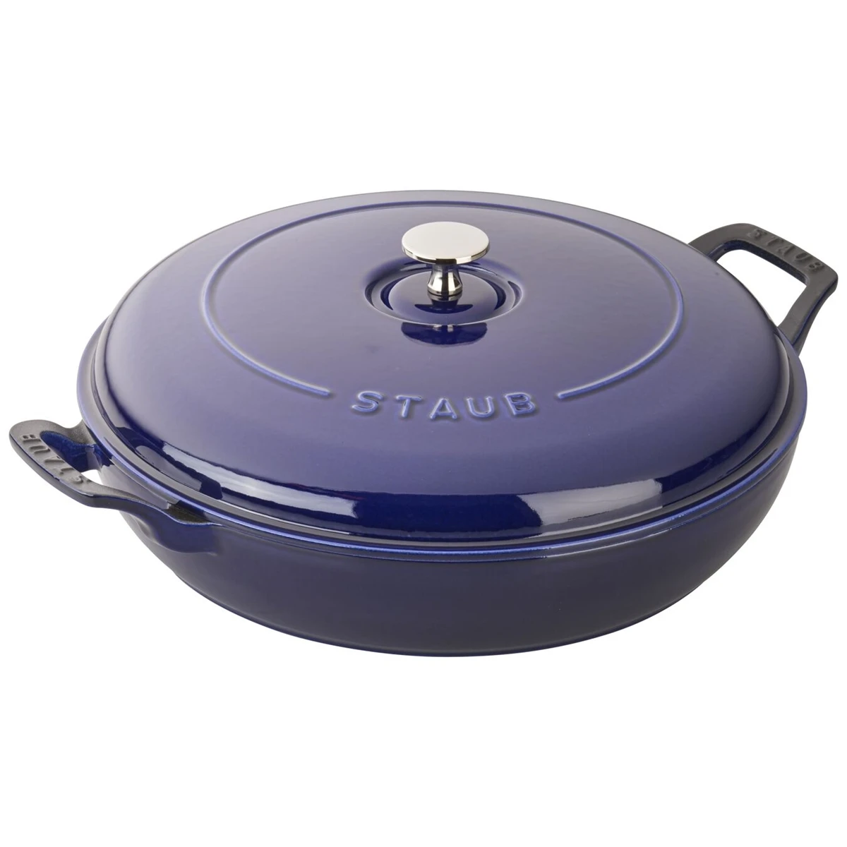 Staub Cast Iron 3.5-qt Braiser - Dark Blue 2 Staub Cast Iron 3.5-qt Braiser - Dark Blue - Image 2