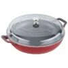 Staub Cast Iron Saute Pan With Glass Lid , Cherry