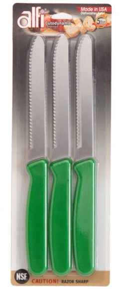 Alfi Cutodynamic High Performance All-purpose Made In USA Knives (Set Of 3 Rounded Tip)