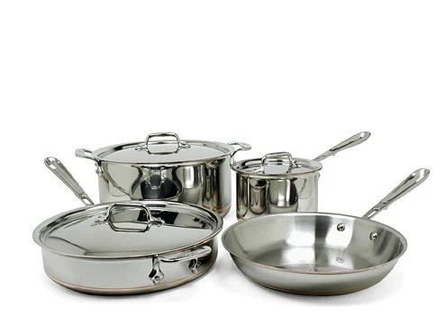 All-Clad® 7 Piece Copper-Core Stainless Cookware Set 2 All-Clad® 7 Piece Copper-Core Stainless Cookware Set - Image 2